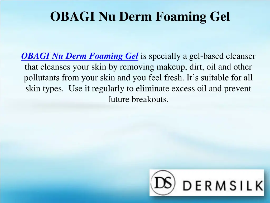 obagi nu derm foaming gel