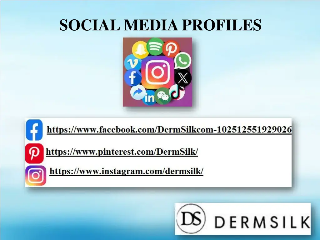 social media profiles