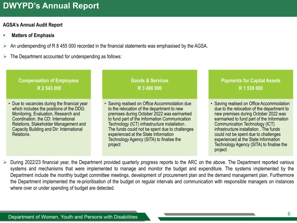 dwypd s annual report 2