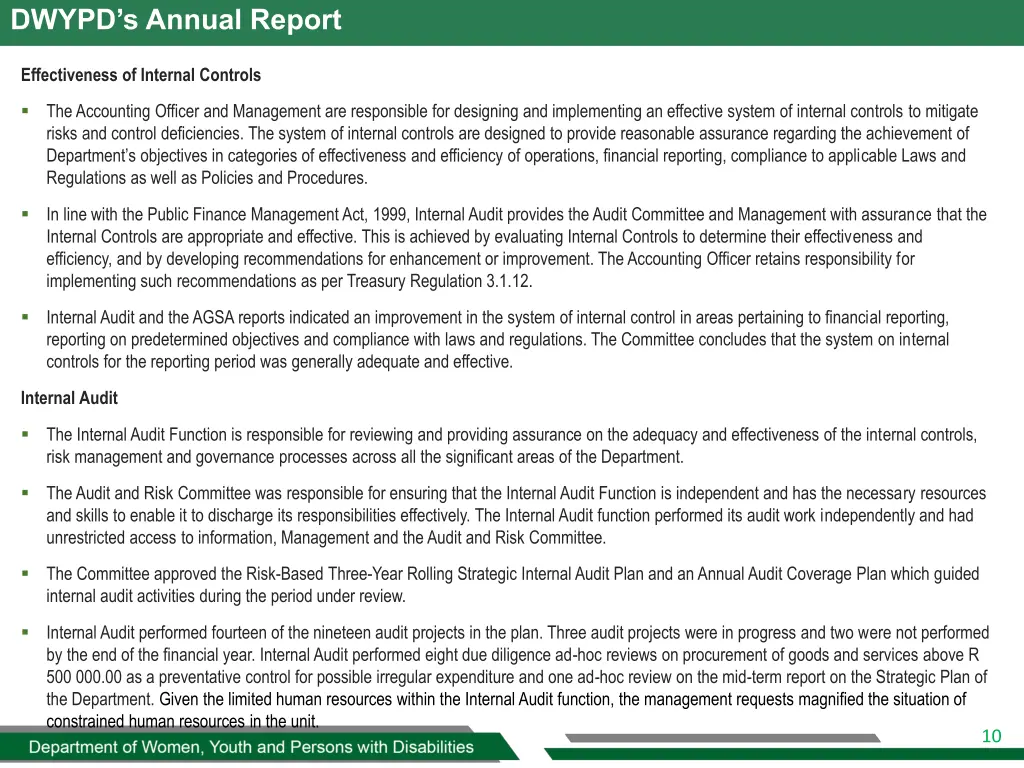 dwypd s annual report 6