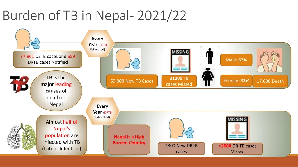 burden of tb in nepal 2021 22