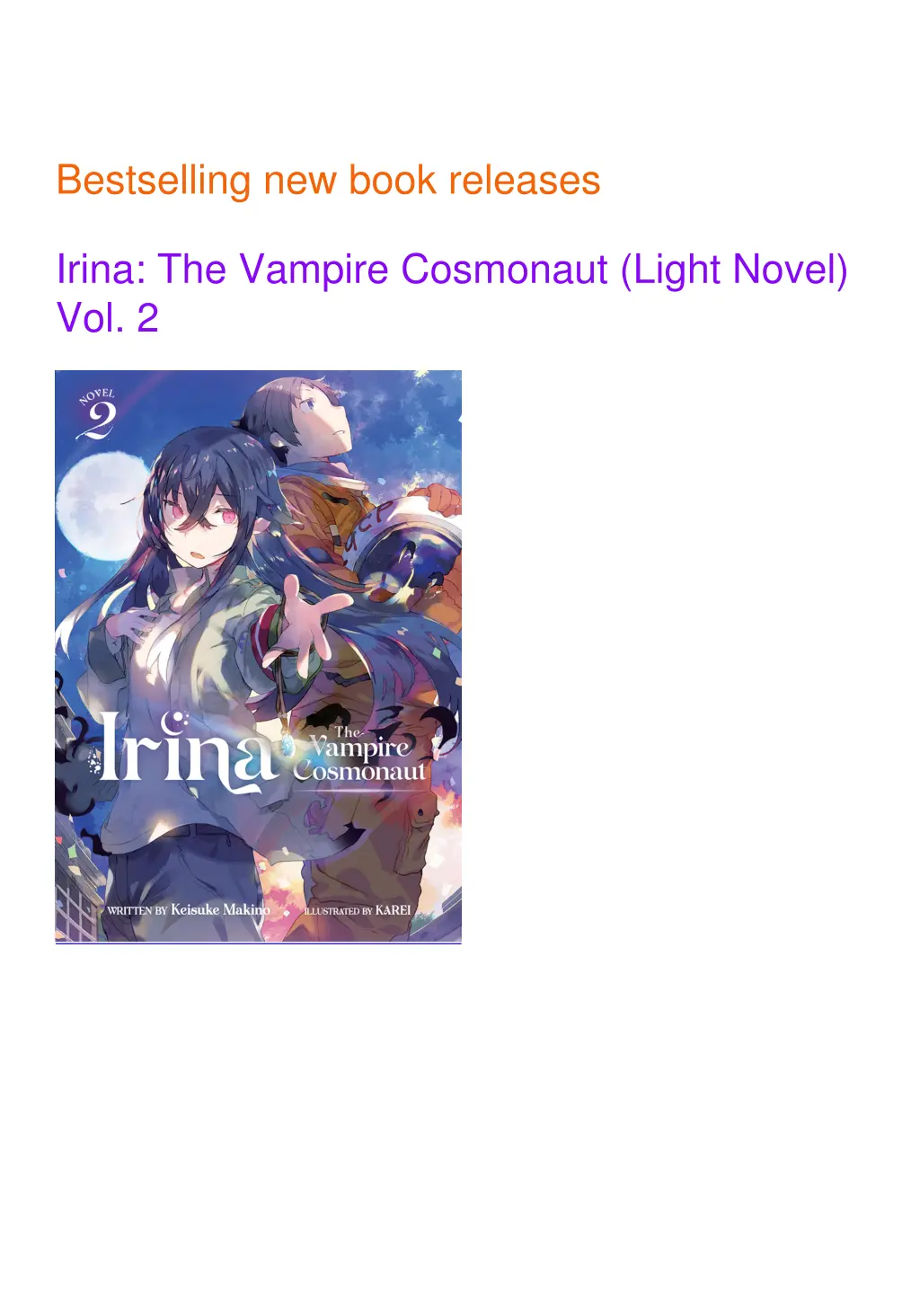 bestselling new book releases irina the vampire