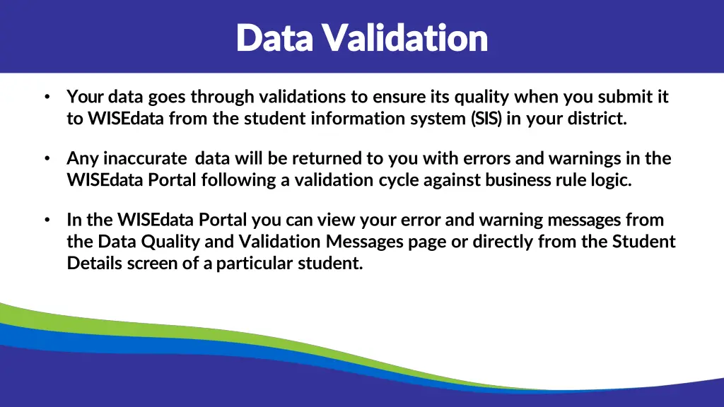 data validation data validation