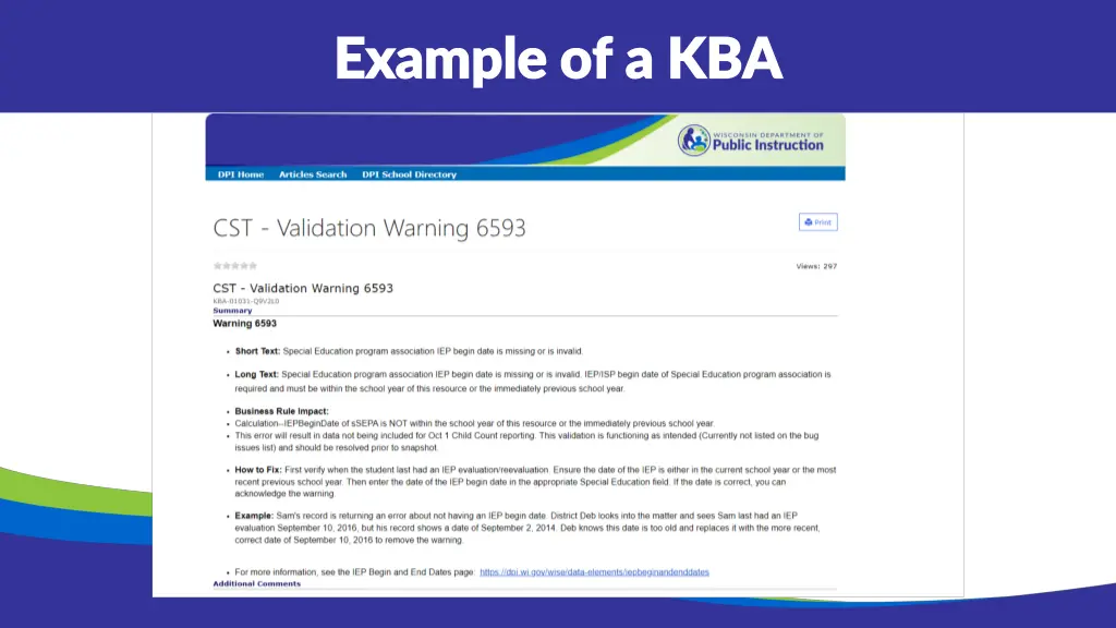 example of a kba example of a kba