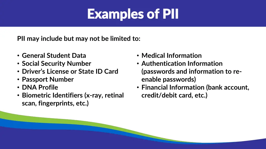 examples of pii examples of pii