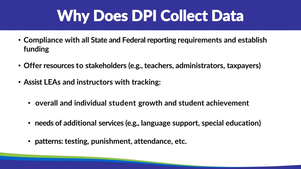 why does dpi collect data why does dpi collect