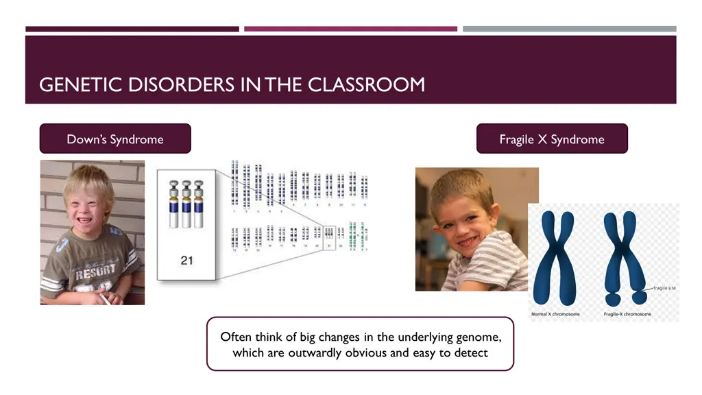 genetic disorders in the classroom