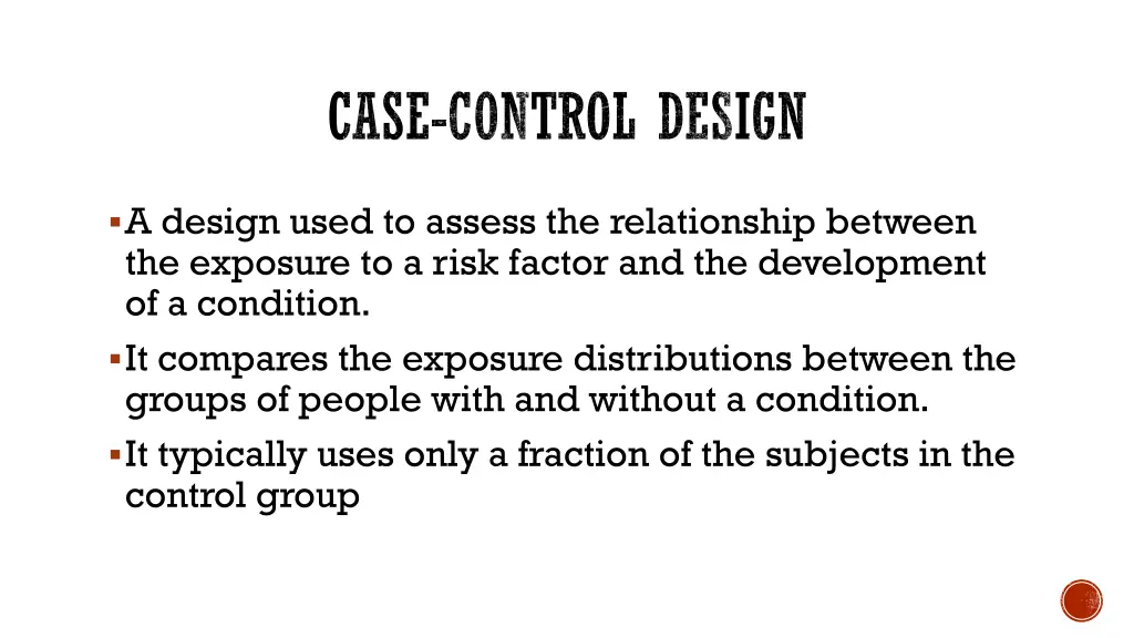 case control design