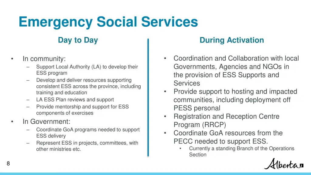 emergency social services