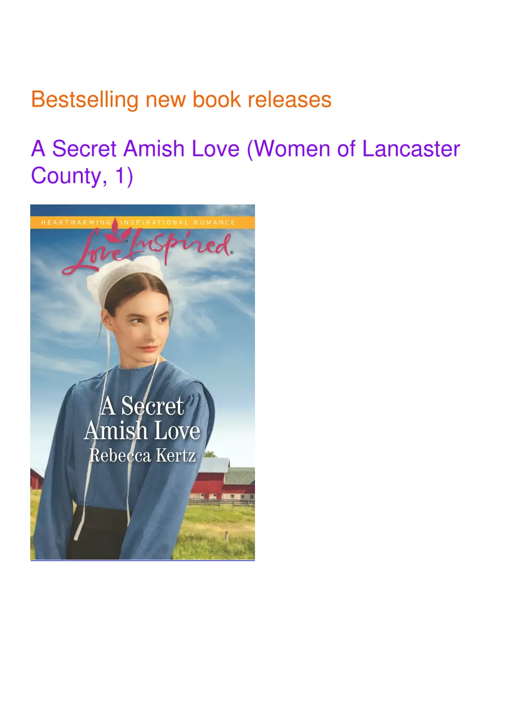 bestselling new book releases a secret amish love