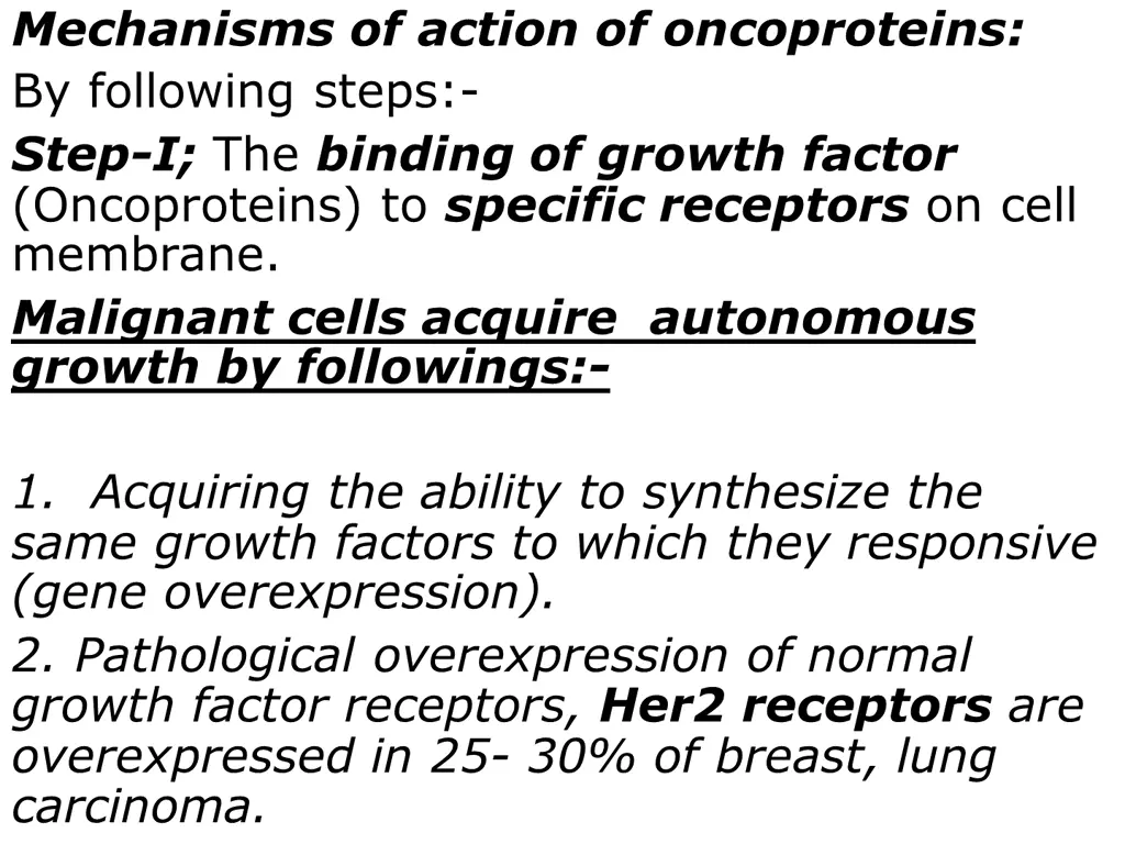 mechanisms of action of oncoproteins by following