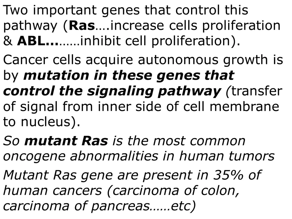 two important genes that control this pathway