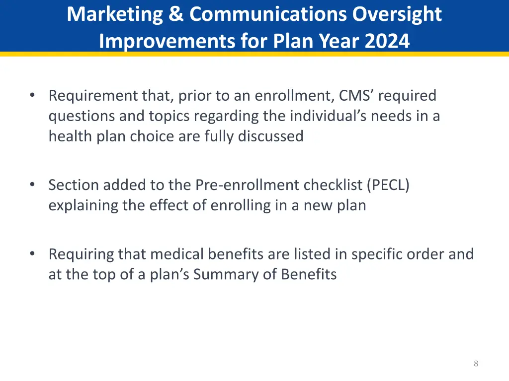 marketing communications oversight improvements 3