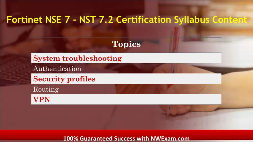 fortinet nse 7 nst 7 2 certification syllabus