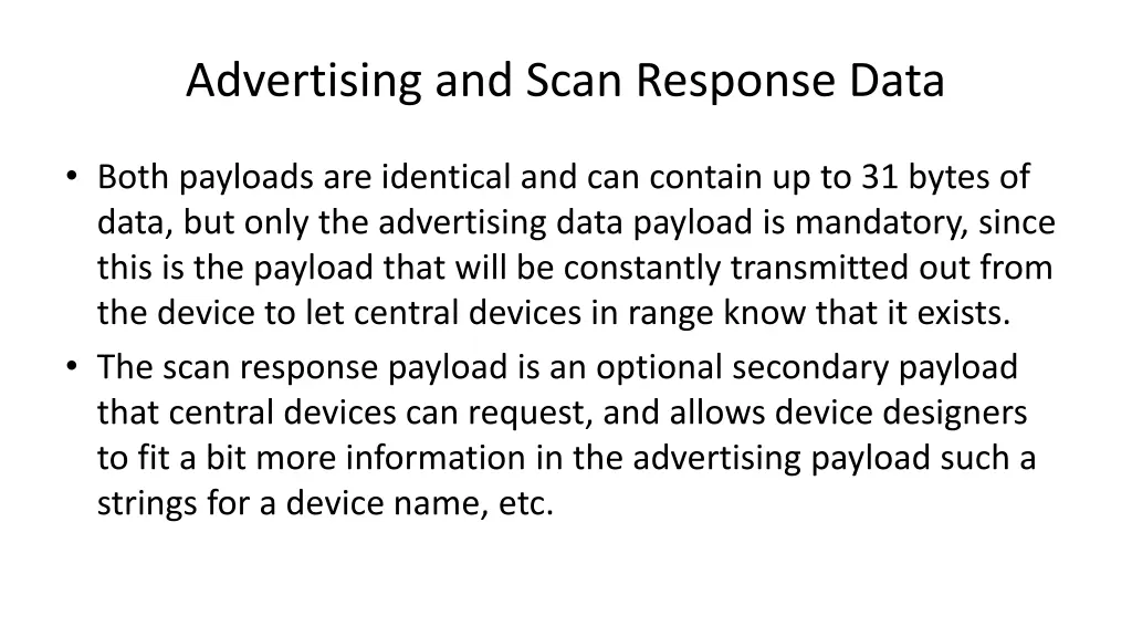advertising and scan response data