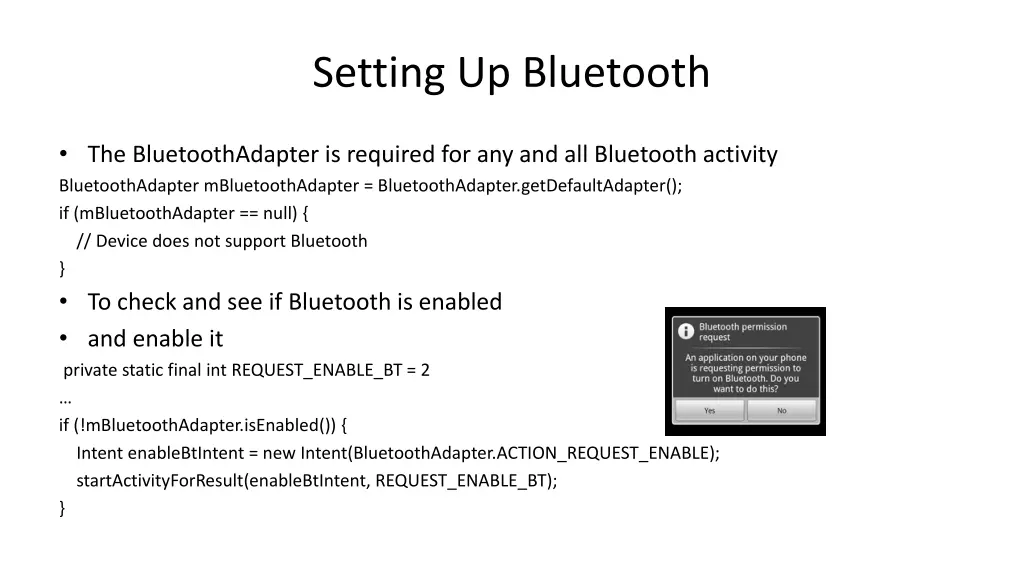 setting up bluetooth