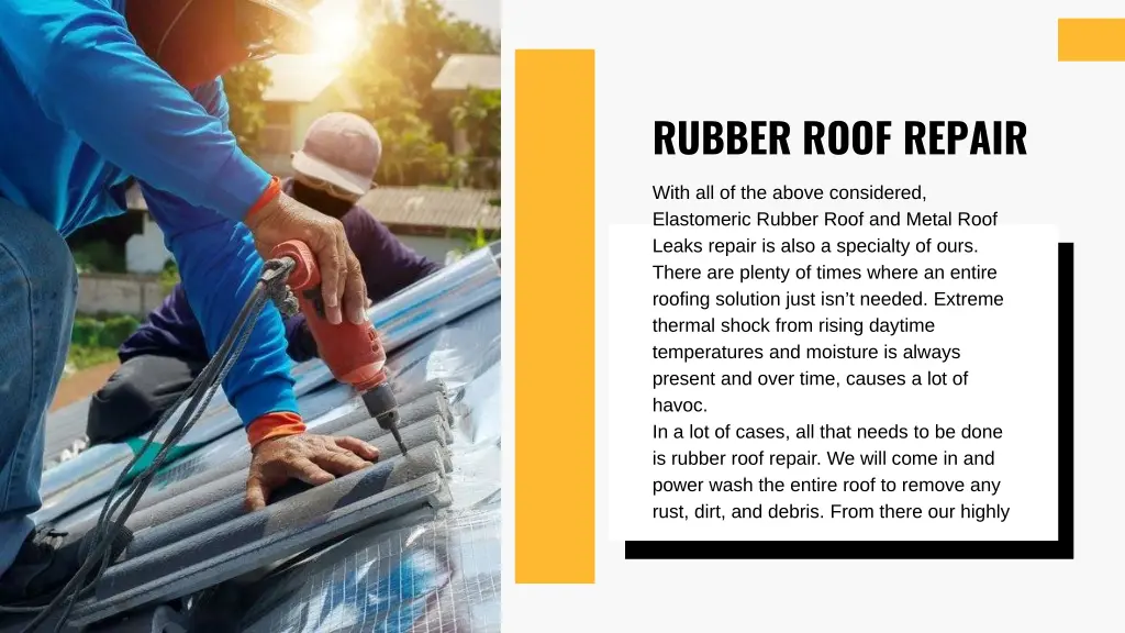 rubber roof repair