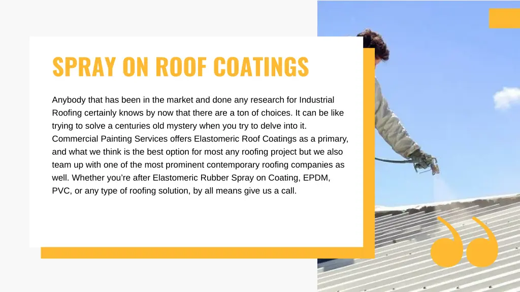 spray on roof coatings