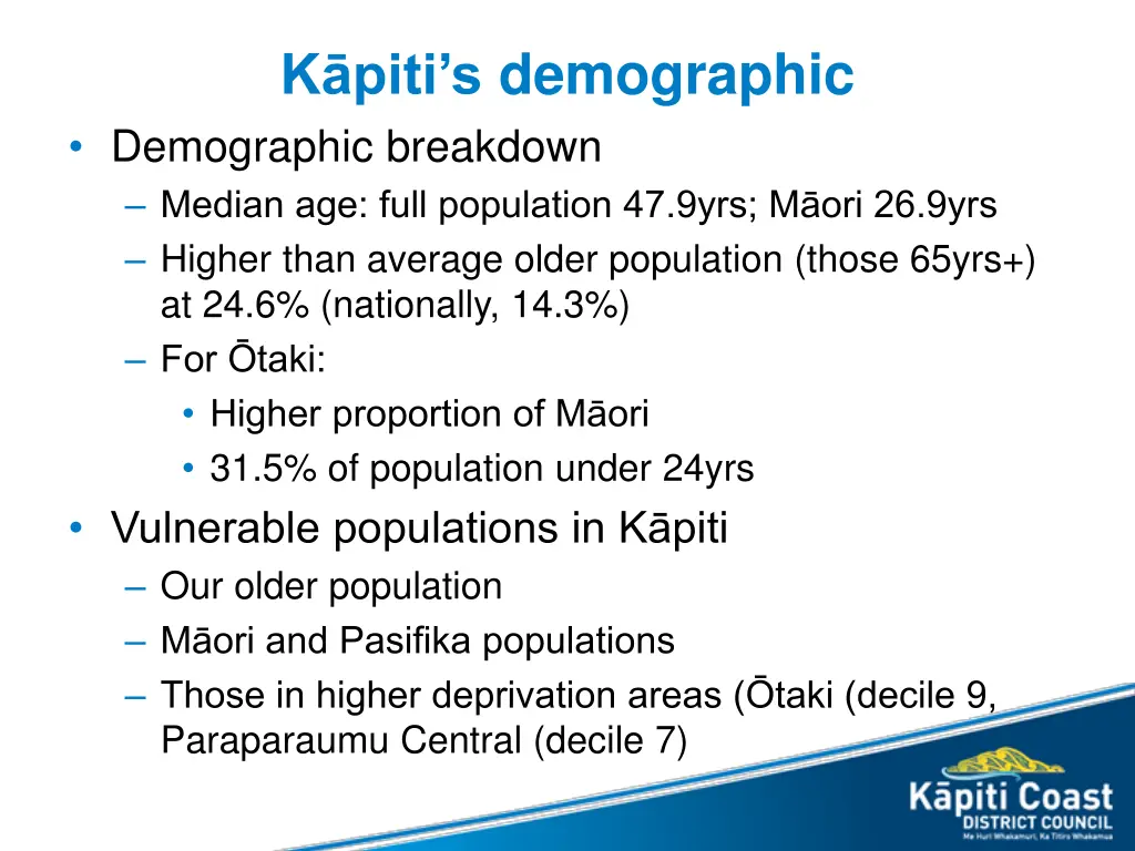 k piti s demographic demographic breakdown median