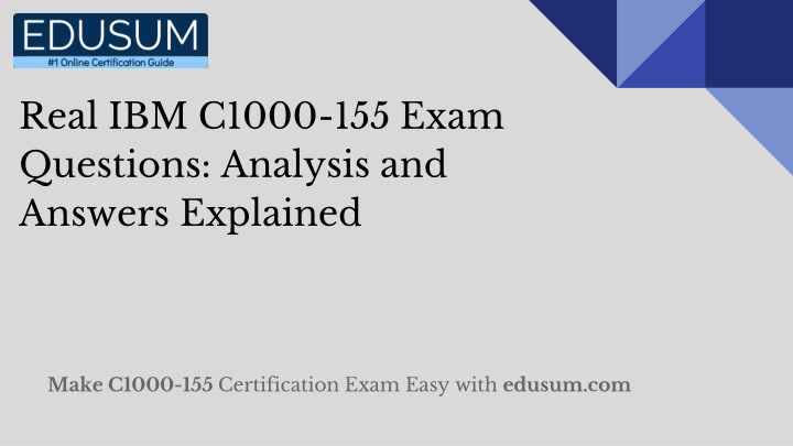 real ibm c1000 155 exam questions analysis