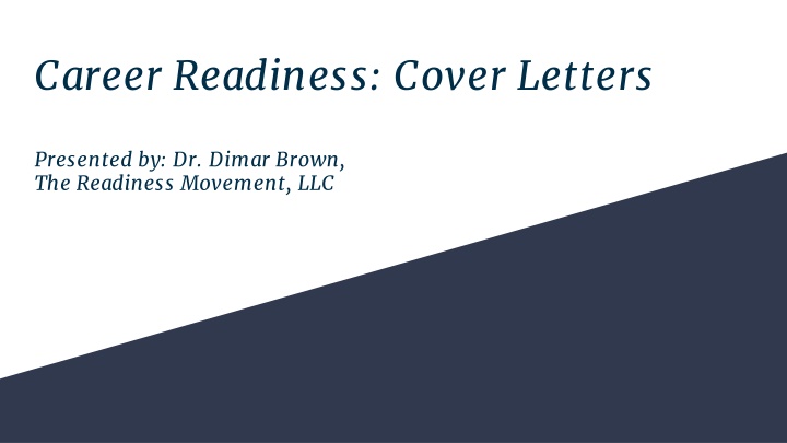 career readiness cover letters