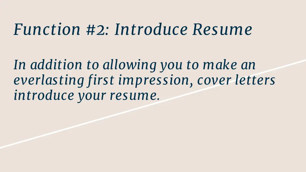 function 2 introduce resume