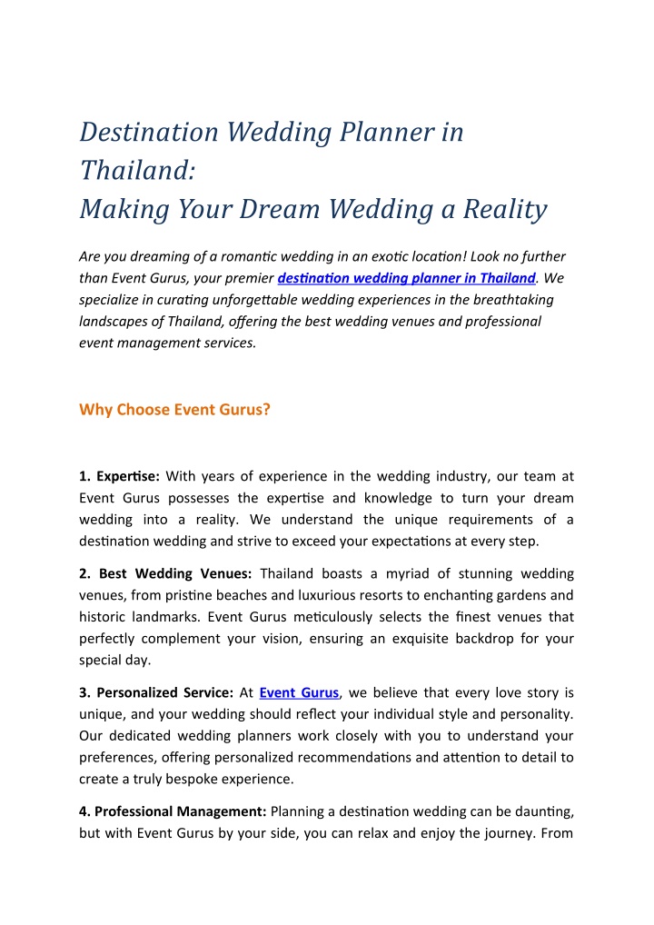 destination wedding planner in thailand making