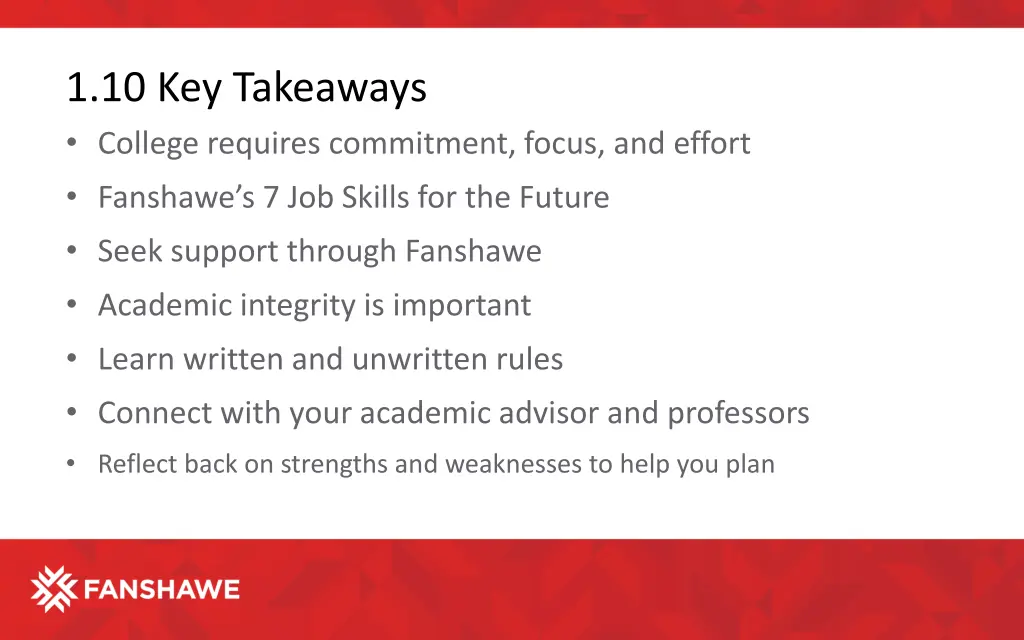 1 10 key takeaways college requires commitment