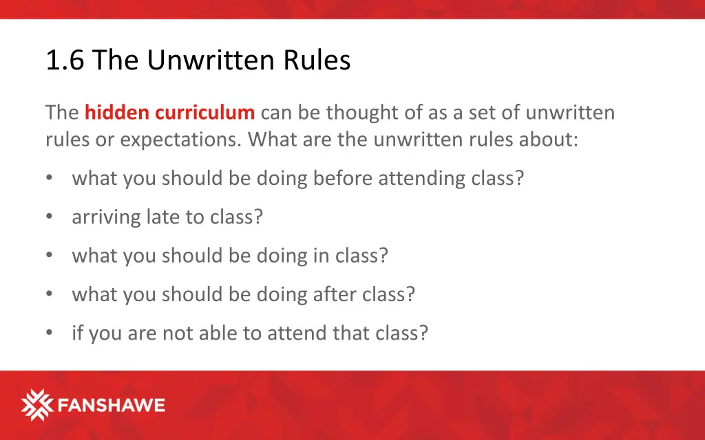 1 6 the unwritten rules