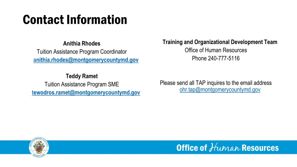 contact information