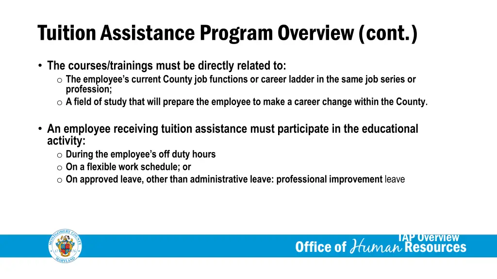 tuition assistance program overview cont