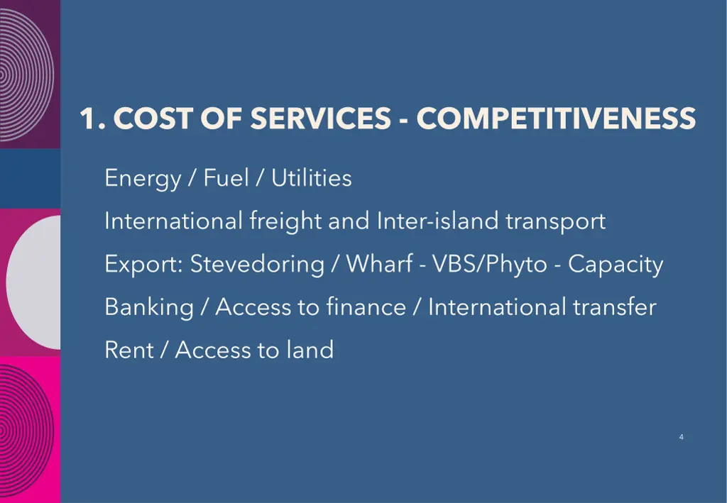 1 cost of services competitiveness