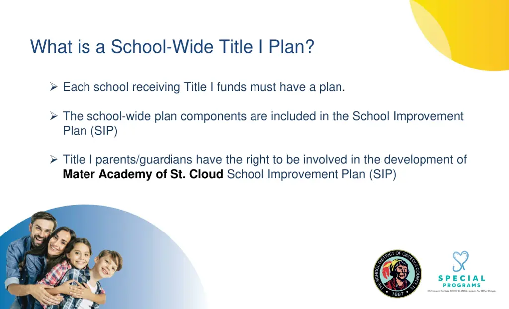 what is a school wide title i plan