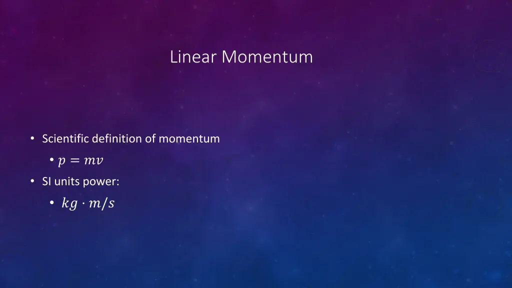 linear momentum