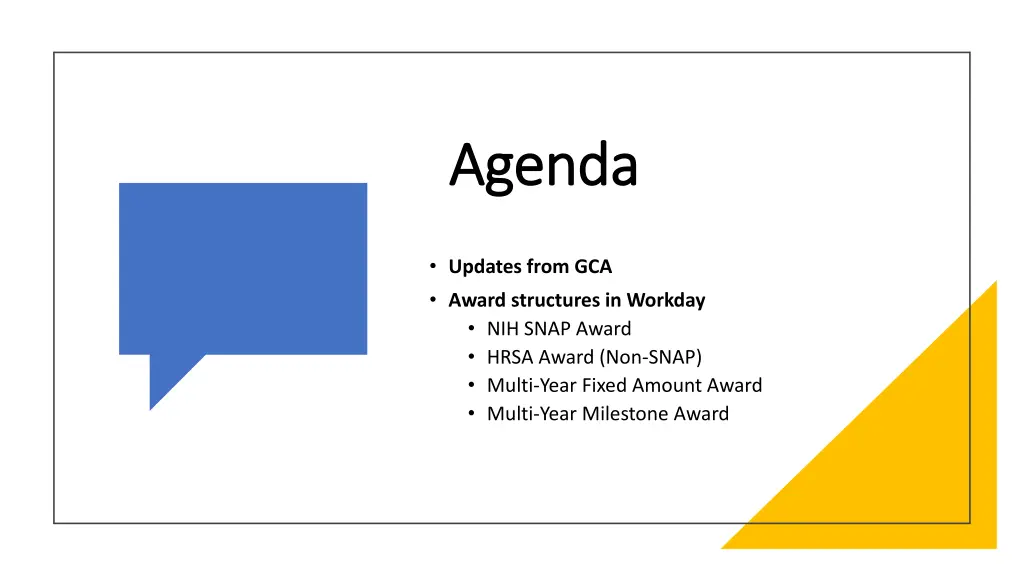 agenda agenda