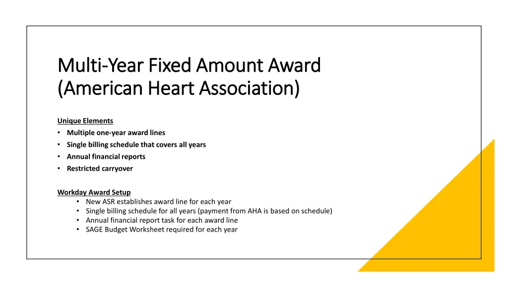 multi multi year fixed amount award year fixed