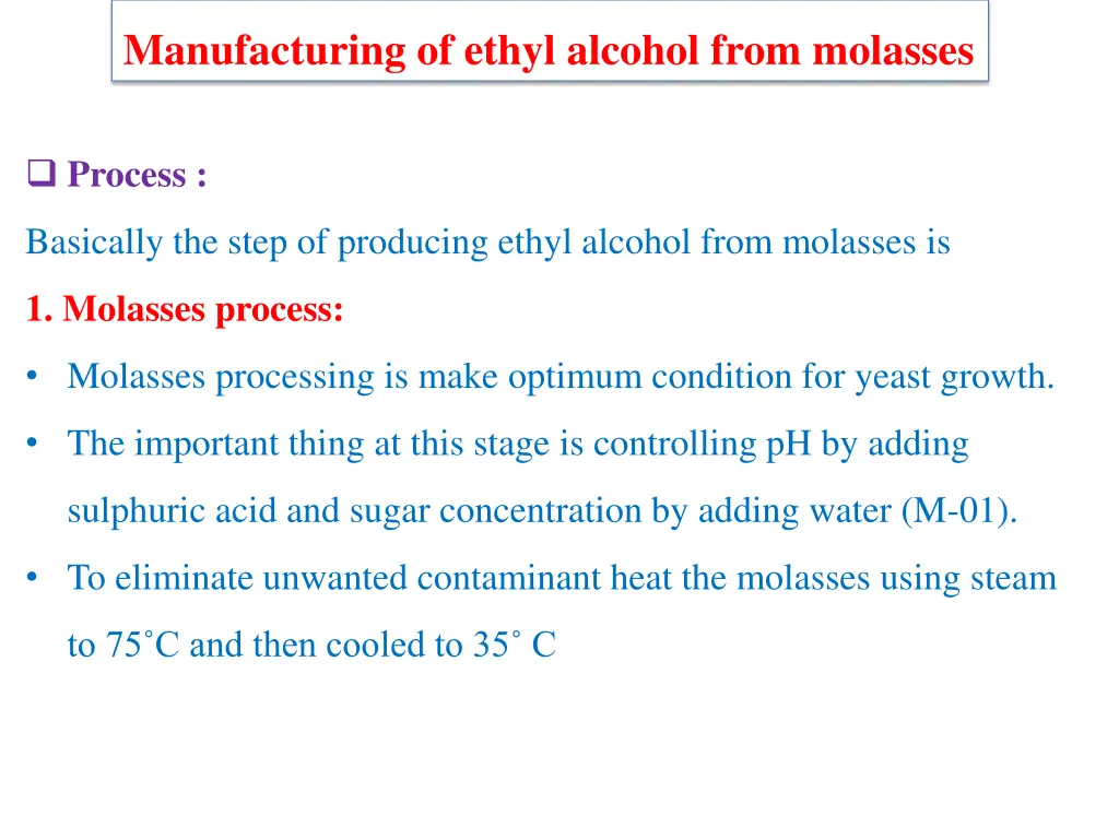 manufacturing of ethyl alcohol from molasses 4