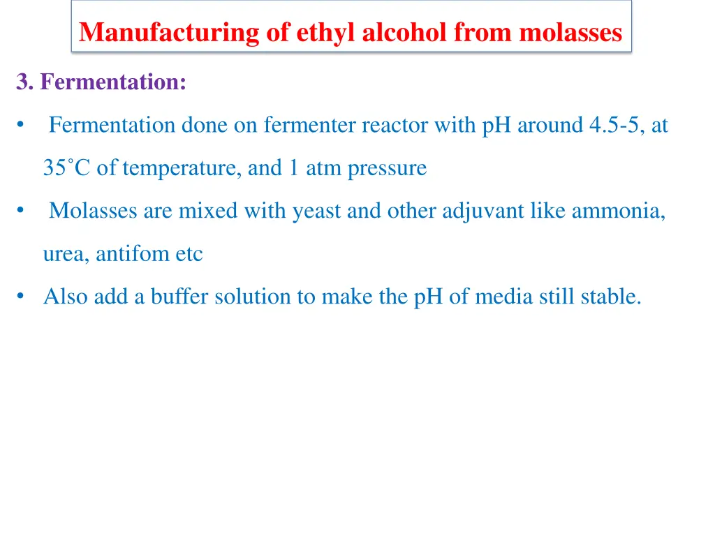 manufacturing of ethyl alcohol from molasses 6