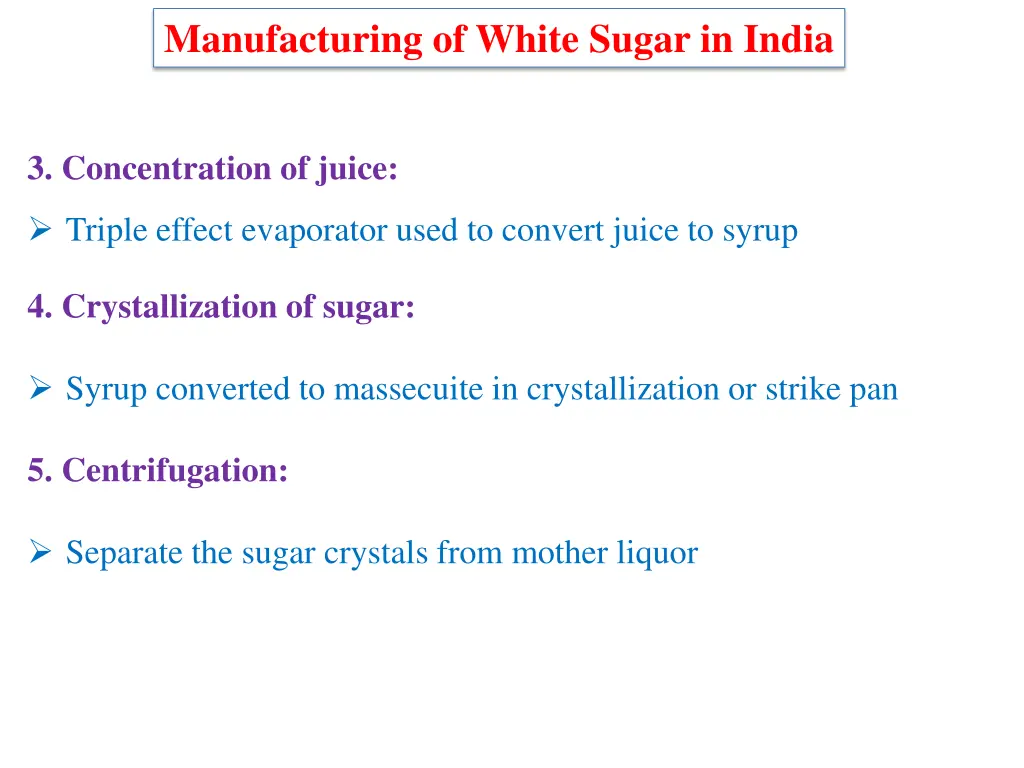 manufacturing of white sugar in india 2