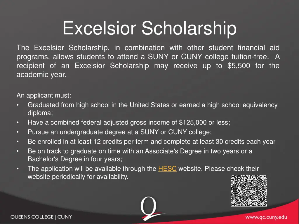 excelsior scholarship