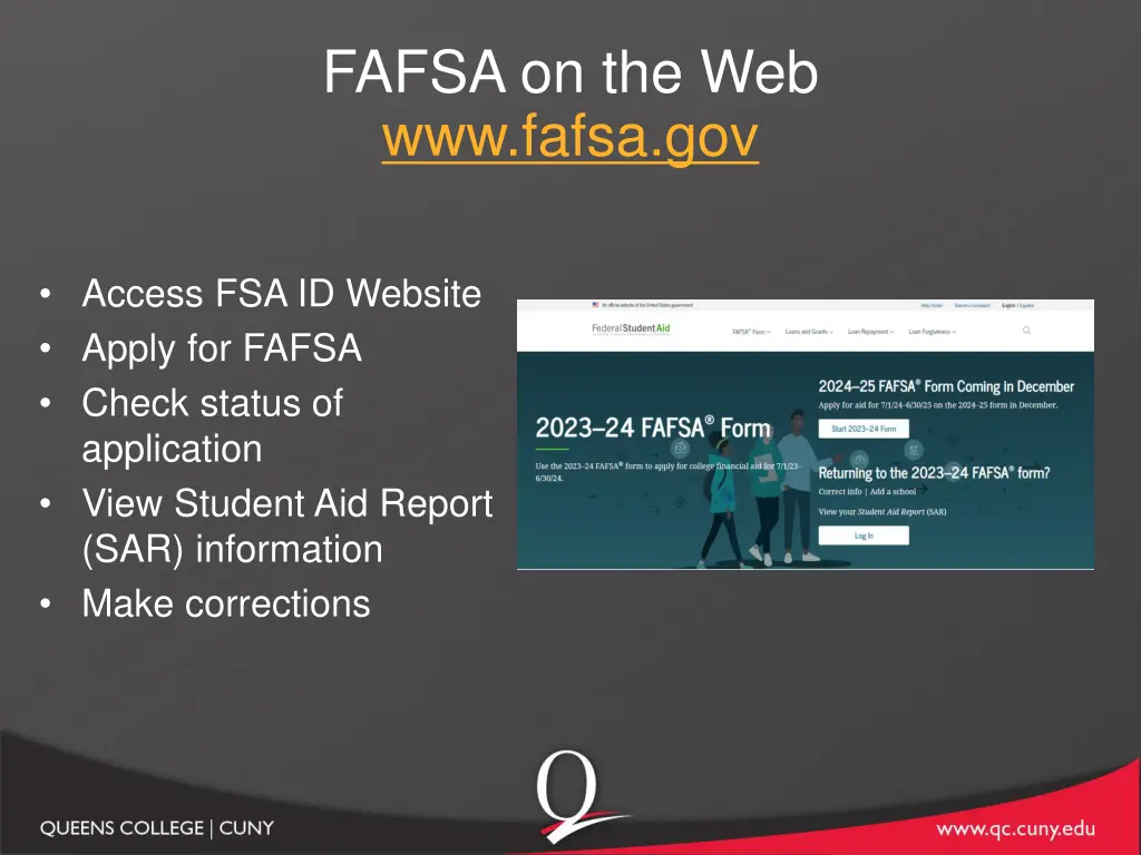 fafsa on the web www fafsa gov