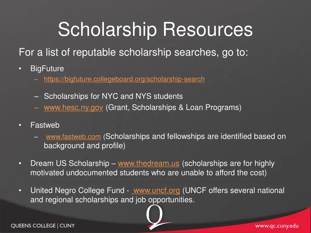scholarship resources