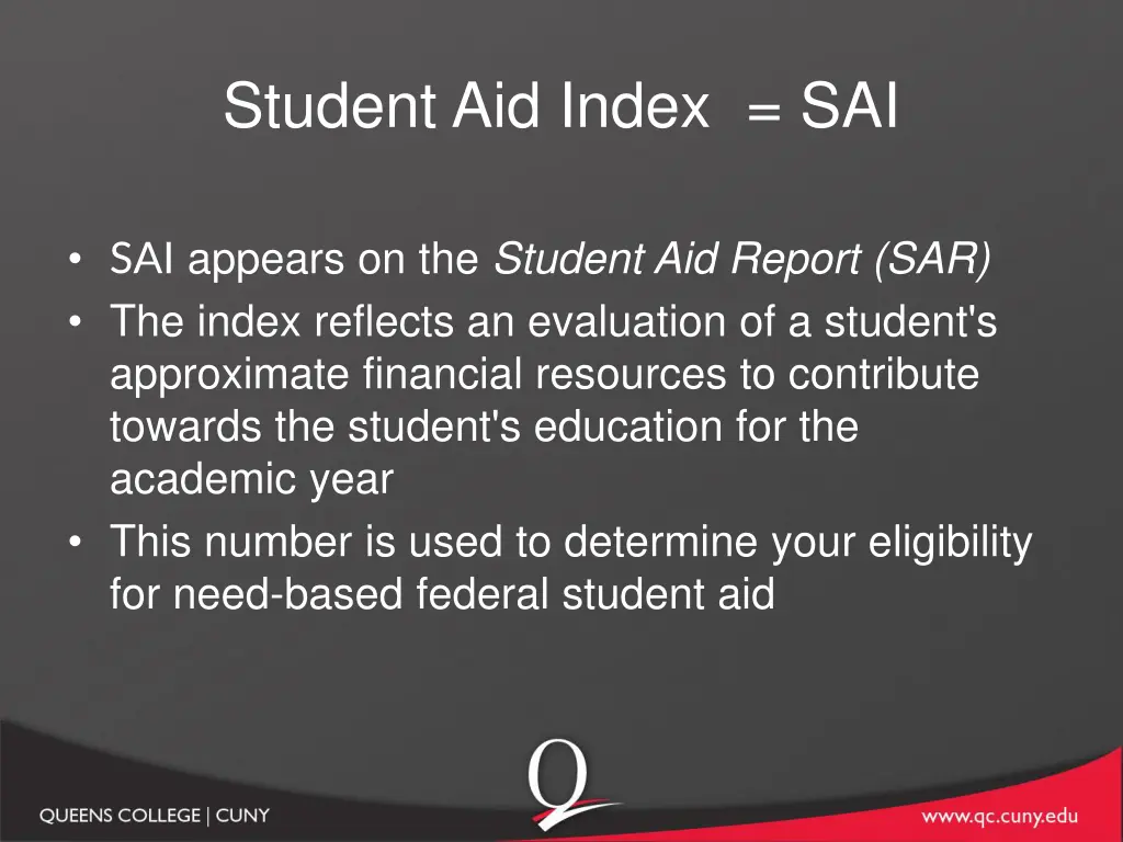student aid index sai