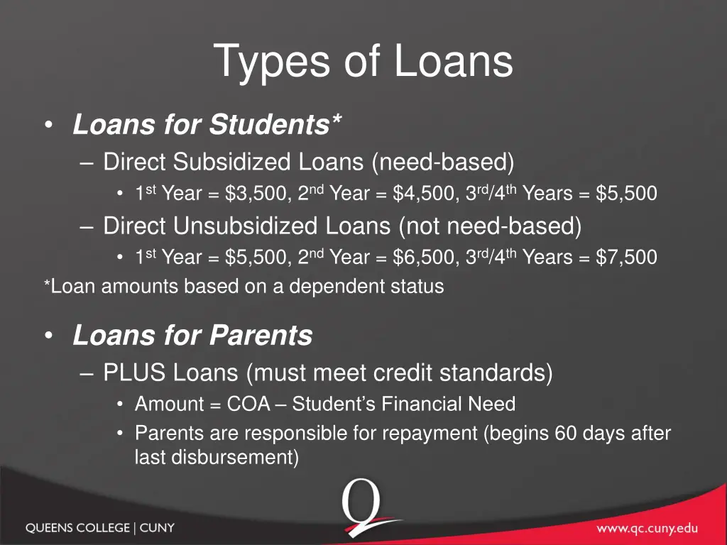 types of loans