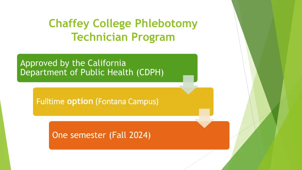 chaffey college phlebotomy technician program