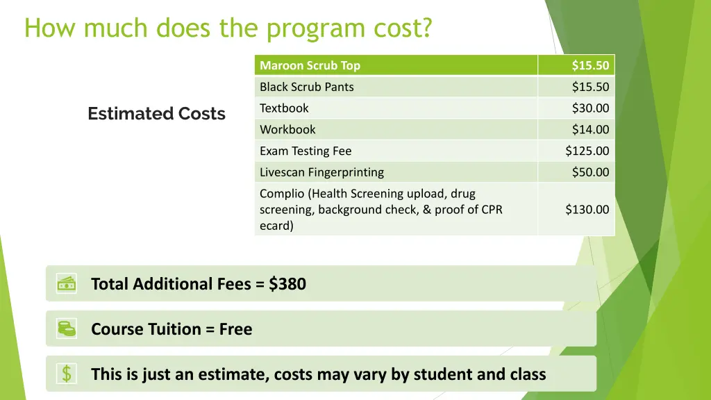 how much does the program cost