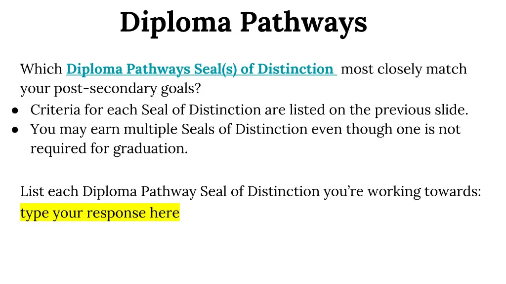 diploma pathways