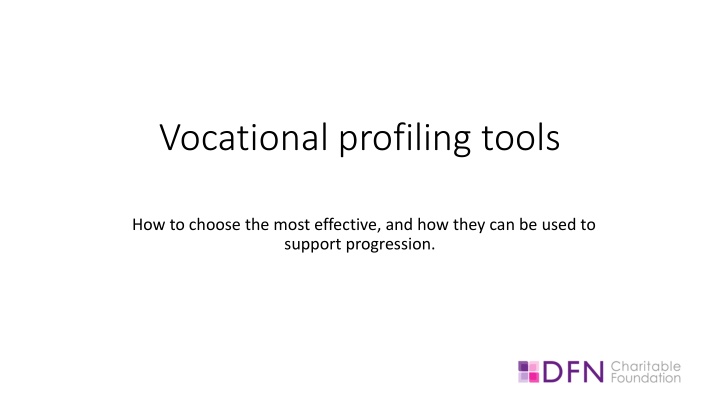 vocational profiling tools