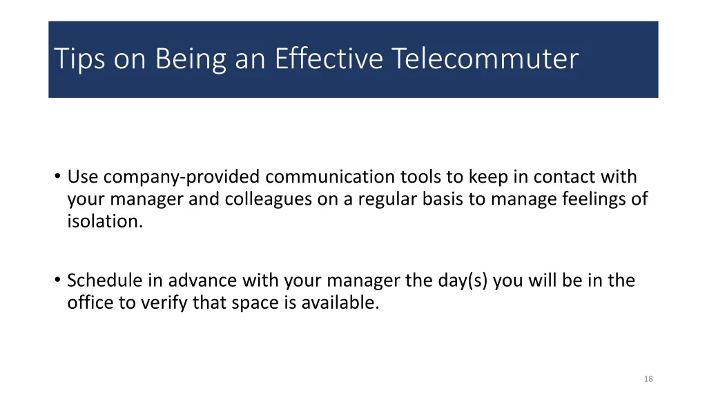 tips on being an effective telecommuter 1