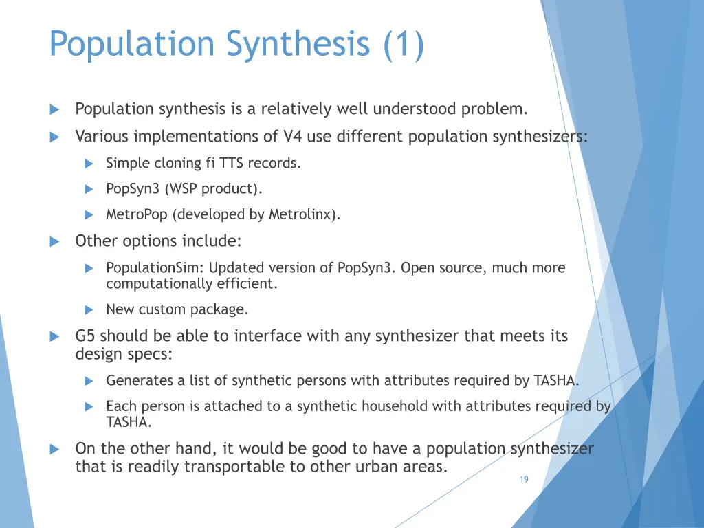 population synthesis 1